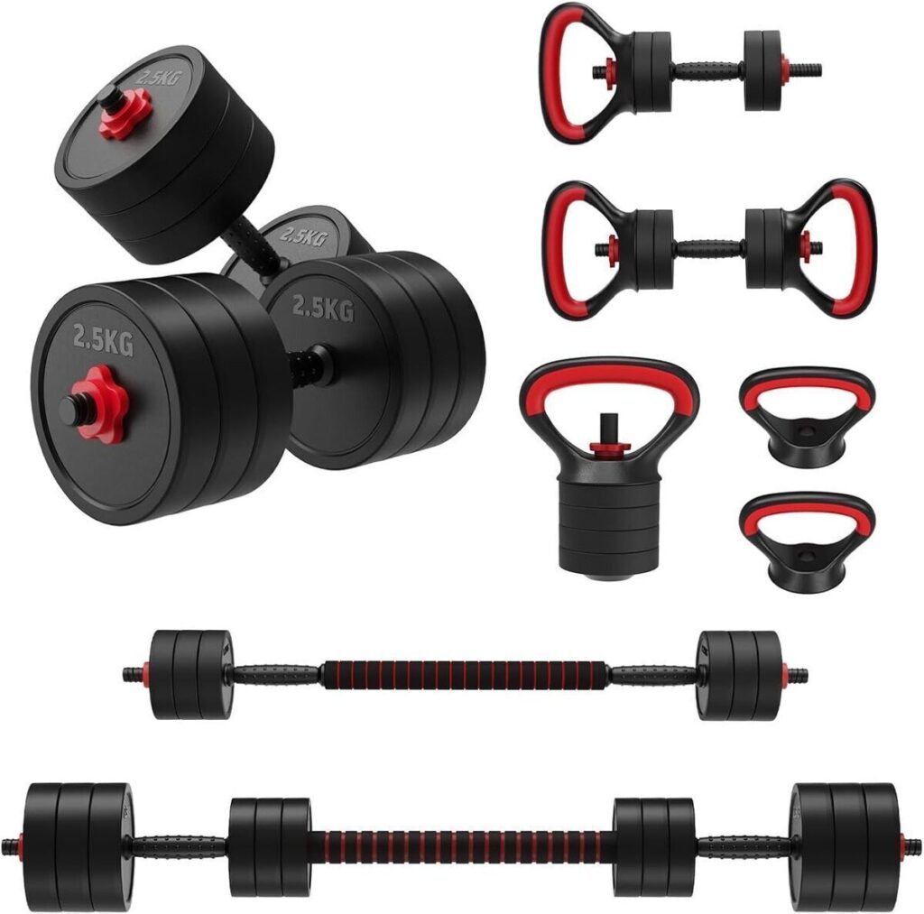 Test du set d'haltères réglables JOROTO 30KG 4-en-1 pour la gym à la maison