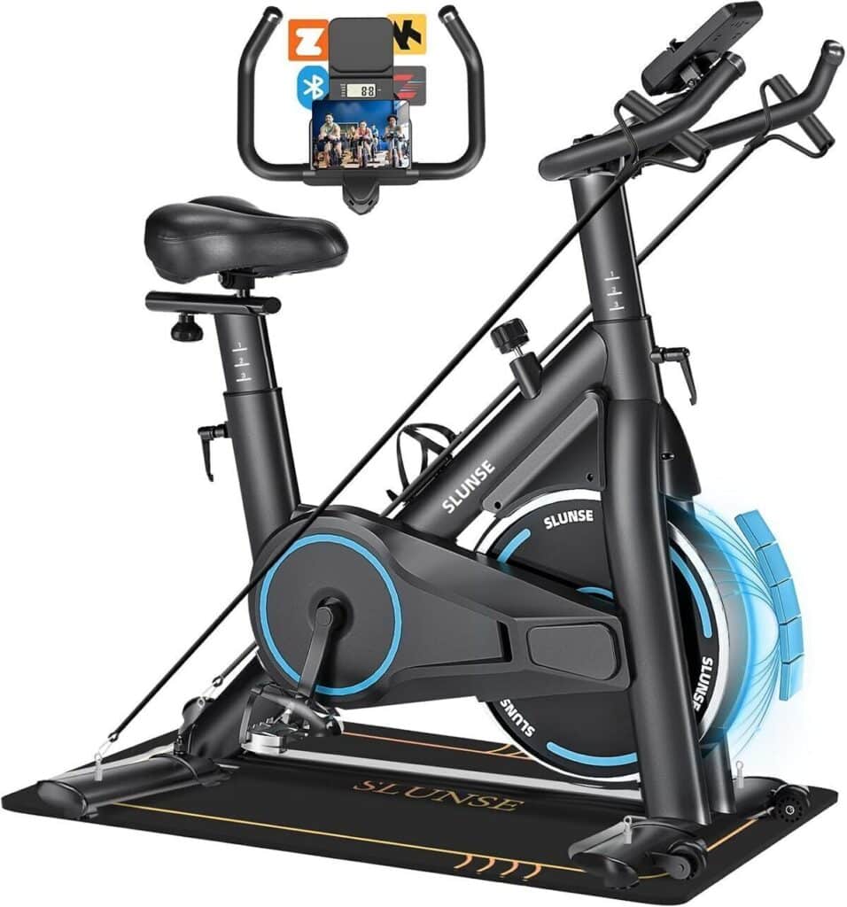 Test du vélo d'appartement SLUNSE avec résistance magnétique réglable