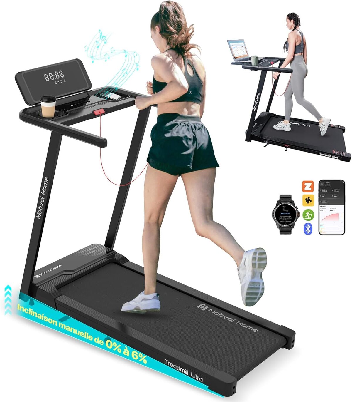 Test du tapis de course Mobvoi Ultra 3 en 1 : performance et inclinaison