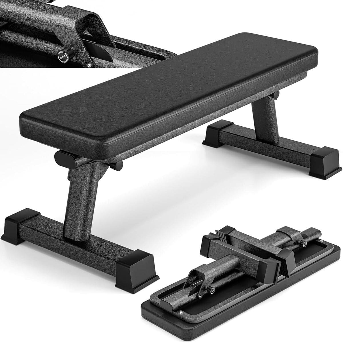 Test du banc plat pliable BODY RHYTHM : musculation et abdos au top !