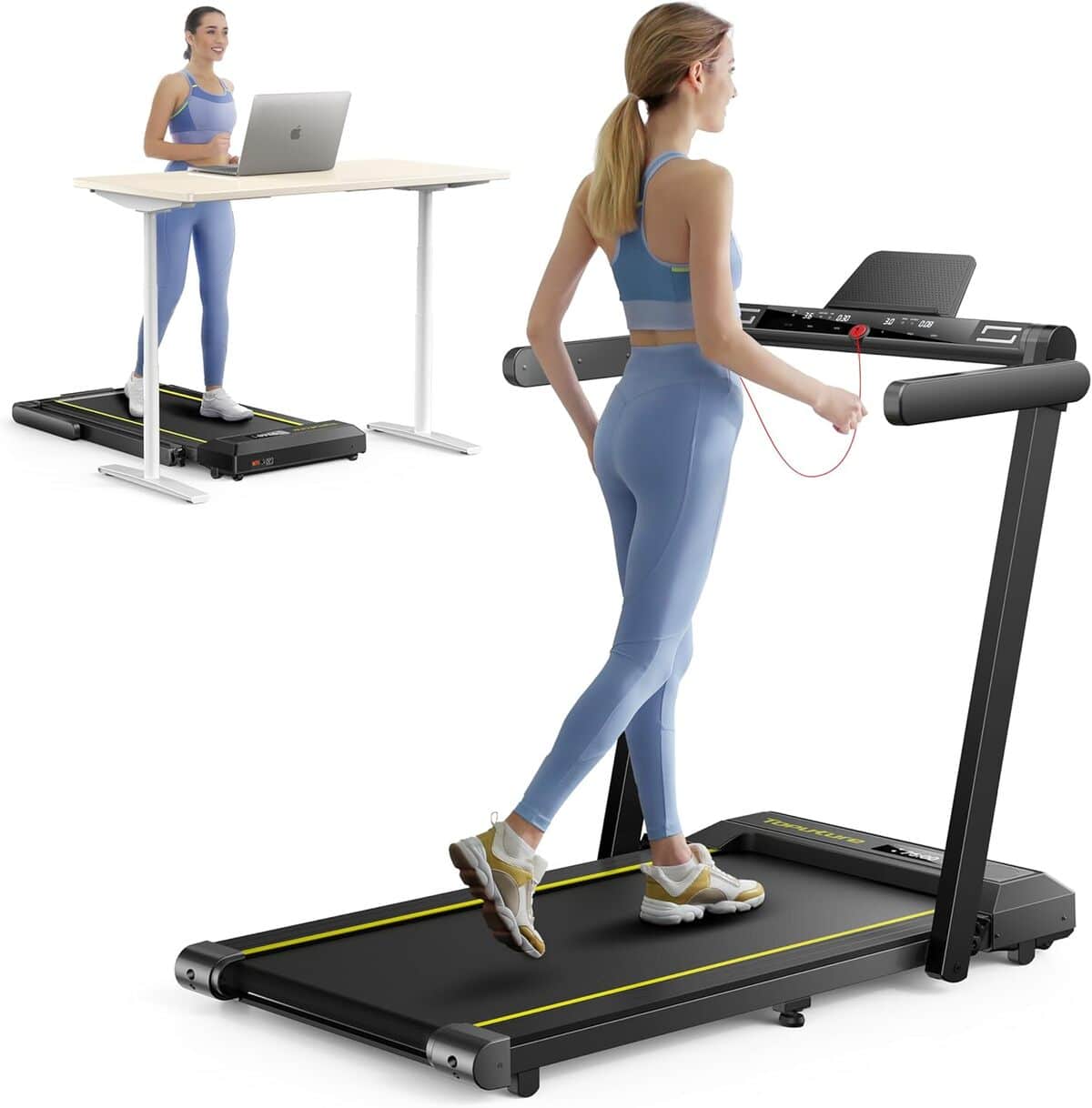 Test du tapis de course Home Treadmill 2 en 1 : 16 km/h, pliant, double écran LED