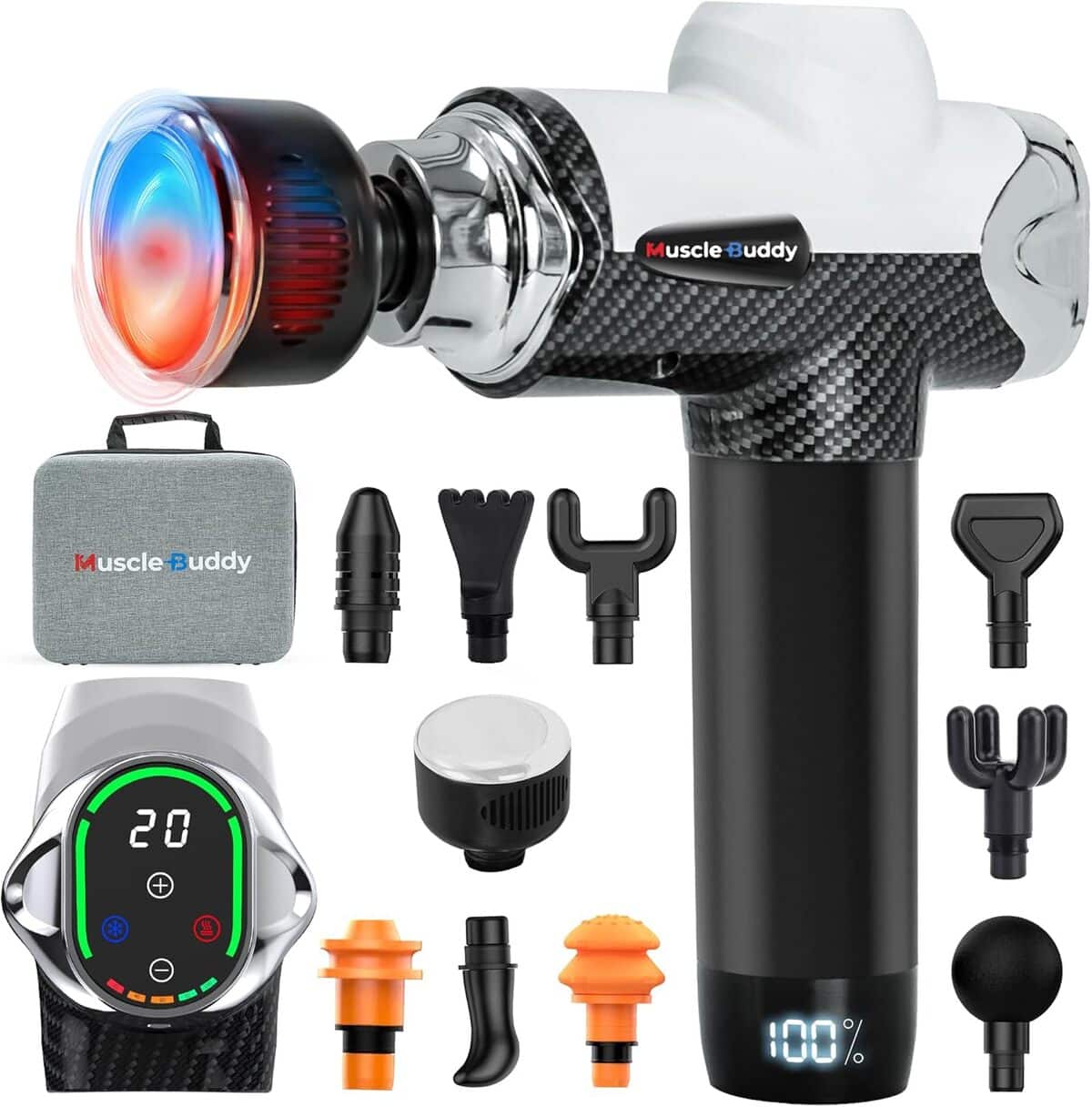 Test du pistolet de massage MuscleBuddy : performance musculaire et technologie polyvalente