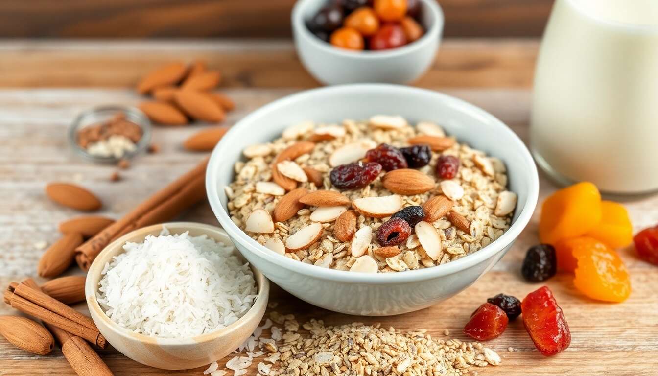 Muesli diététique : recette aux graines de chia et amandes