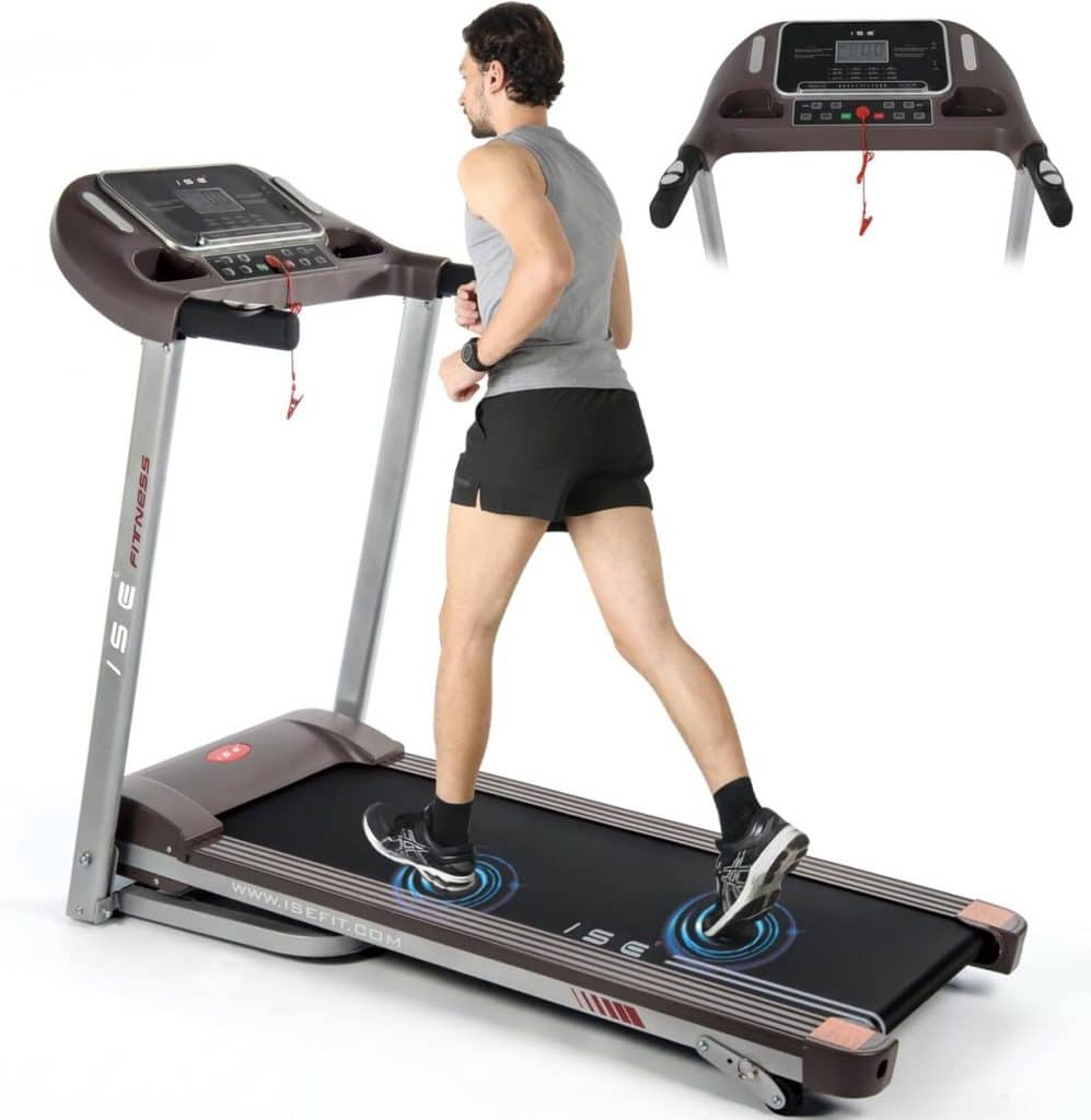 Test du tapis de course ISE : modèle inclinable et pliable 2HP 14 km/h