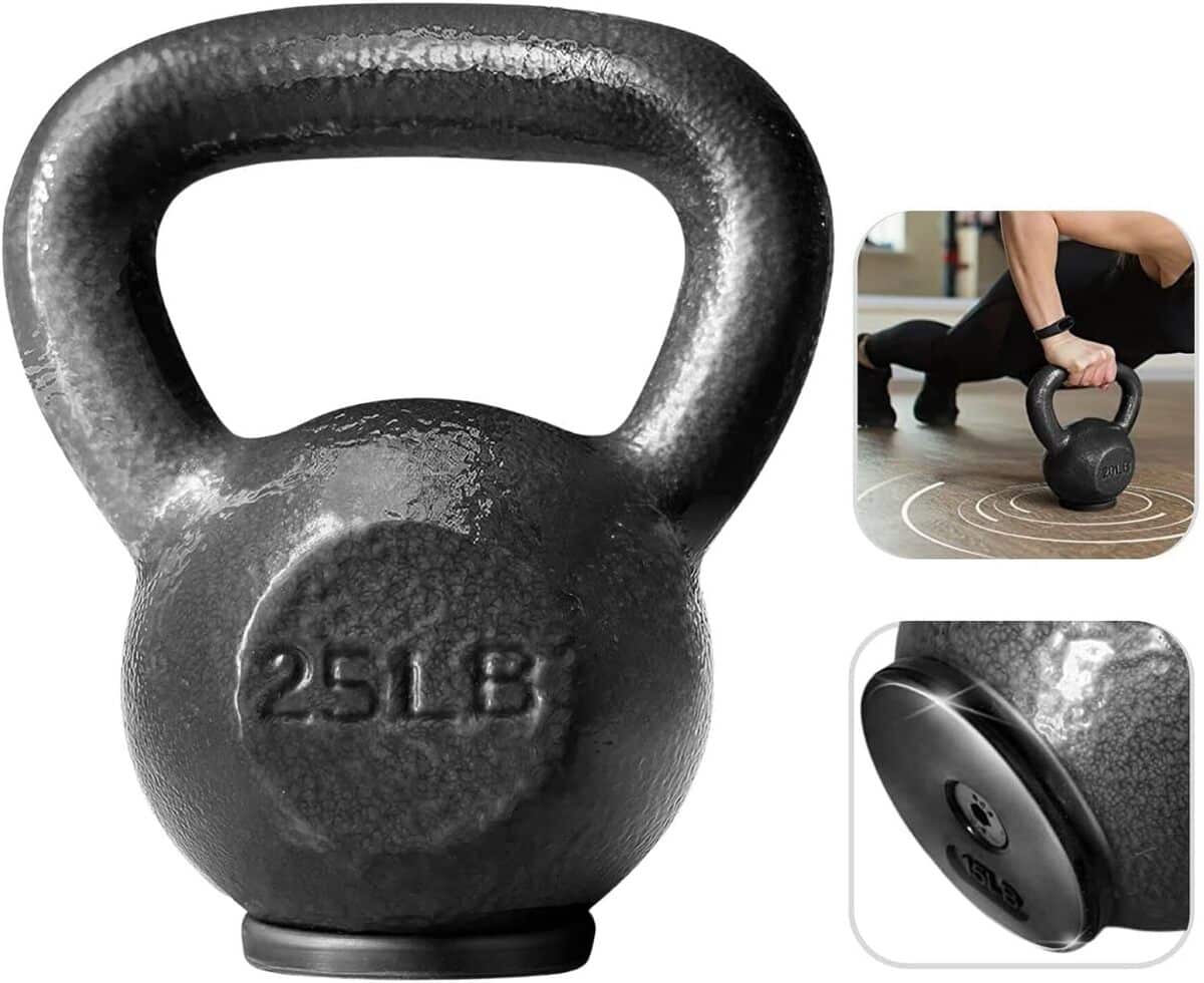 Test du kettlebell Yes4All 11, 3 kg en fonte avec base en caoutchouc
