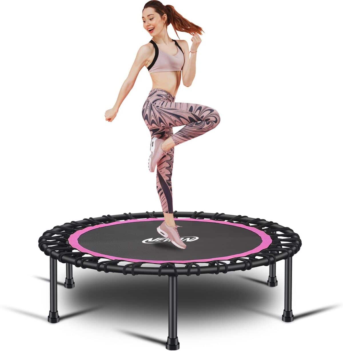 Test Newan mini trampoline fitness 101, 6 cm : cardio silencieux jusqu'à 150 kg