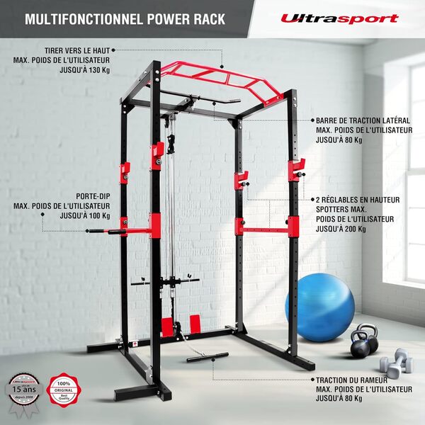 Ultrasport Power Rack, Support de Fitness