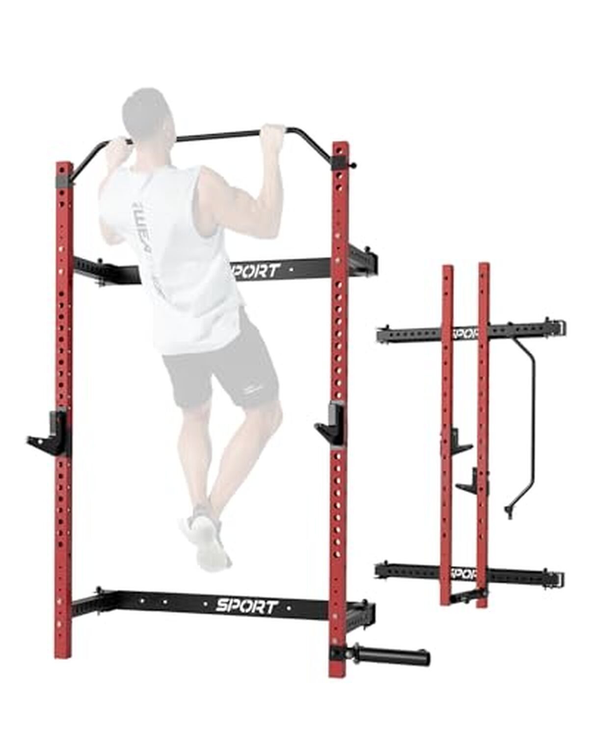 Test du support mural PhoenixCrest pliable 453 kg : squat et traction optimisés