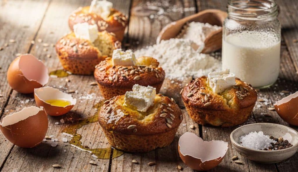 Recette facile : mini cakes au chèvre et graines savoureux