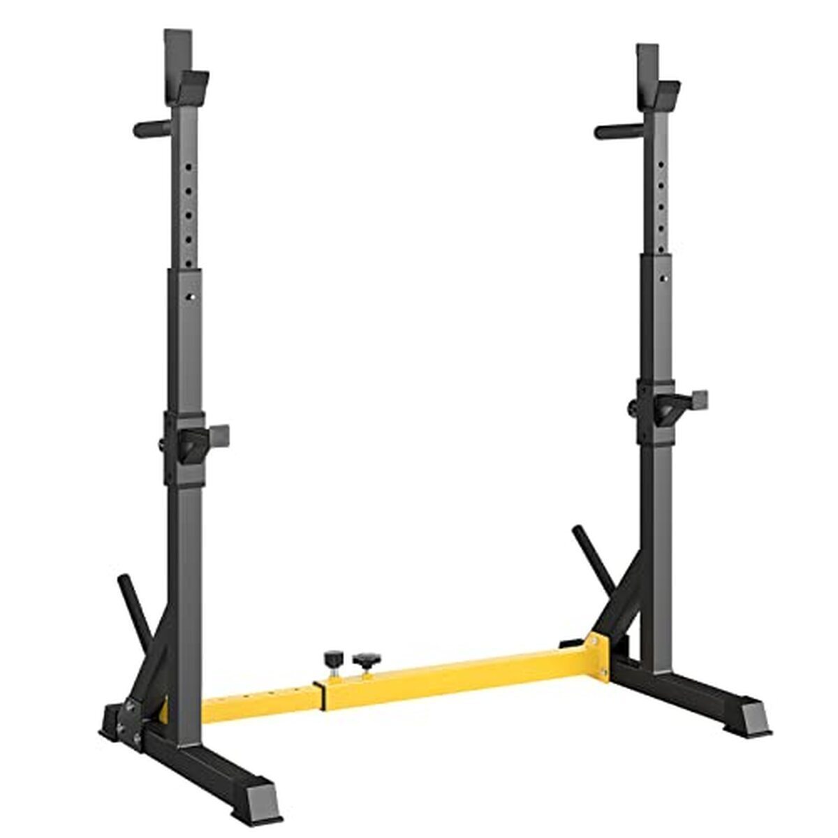 Test des supports réglables de rack squat multifonction barbell (jaune) de 250 kg