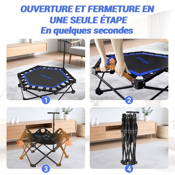 Découvrez notre test complet du trampoline de fitness HXD-ERGO pliable : performance, confort et avantages d'un équipement de 106 cm pour vos entraînements à domicile.