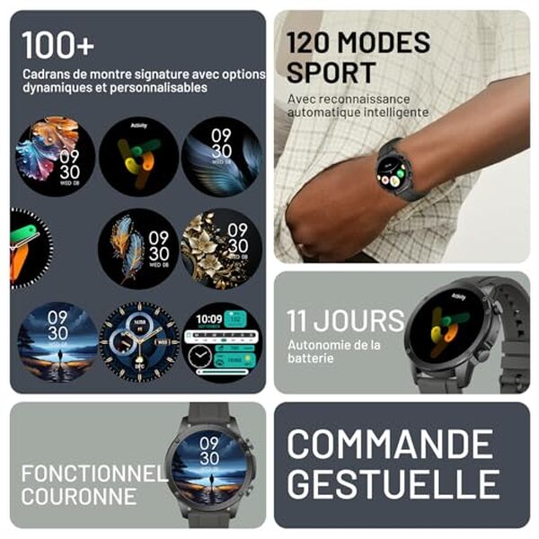 Découvrez notre test complet de la montre connectée homme avec écran AMOLED : plus de 120 modes sportifs variés et étanchéité IP68 pour une expérience sportive inégalée.