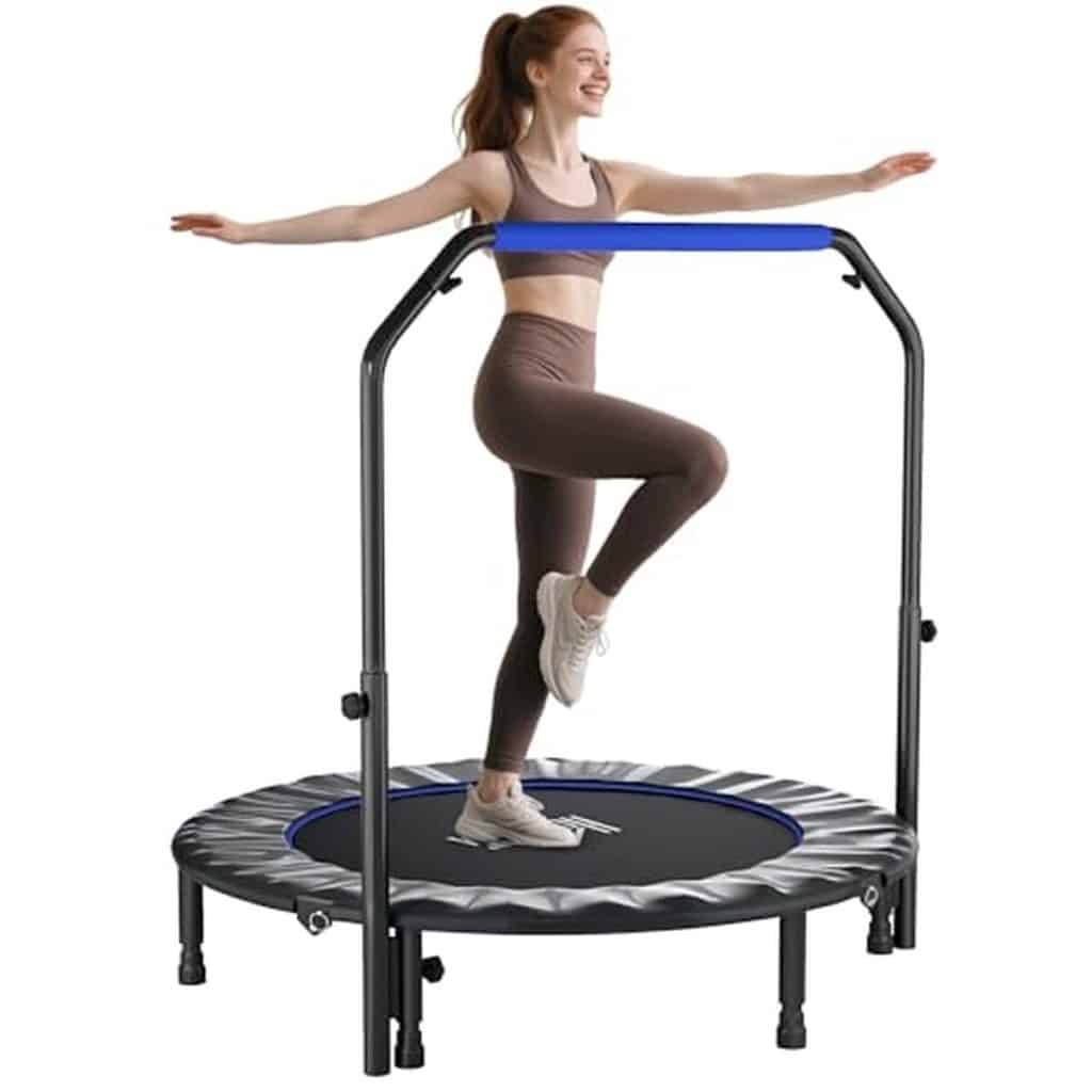 Test : mini trampoline pliable HOMCOM 121, 9 cm avec poignée ajustable