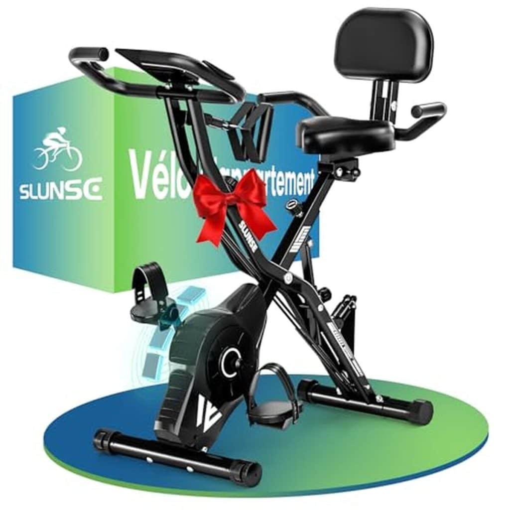 Test : vélo d'appartement pliable SLUNSE 5-en-1, 16 niveaux de résistance