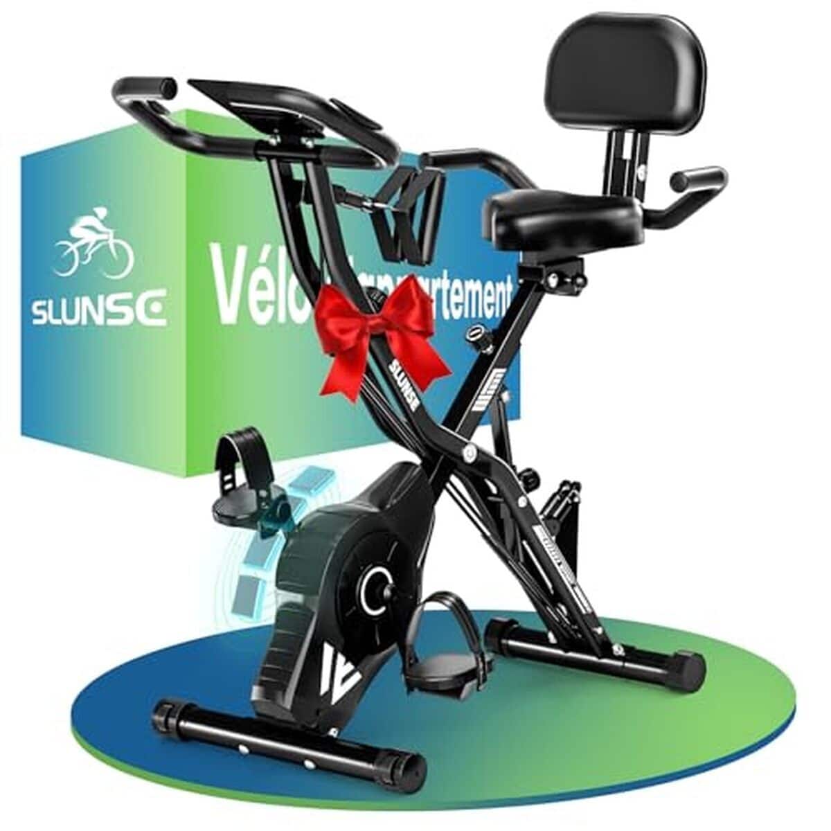 Test : vélo d'appartement pliable SLUNSE 5-en-1, 16 niveaux de résistance