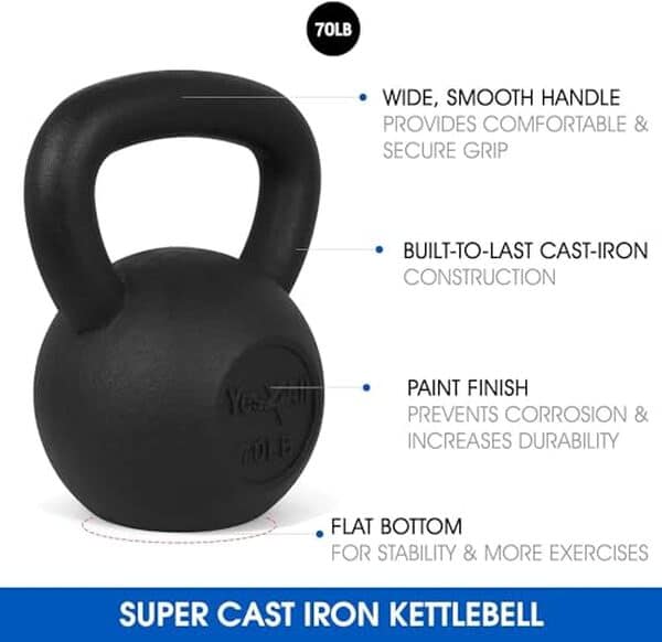 Découvrez notre test complet de la kettlebell Yes4All 31, 8 kg en fonte solide : performance, design et avis détaillés sur cet équipement incontournable pour vos entraînements de musculation.