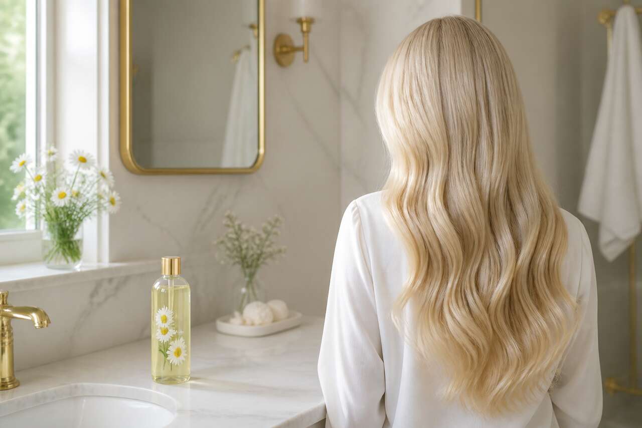 Les bienfaits de la camomille pour les cheveux blonds et blancs