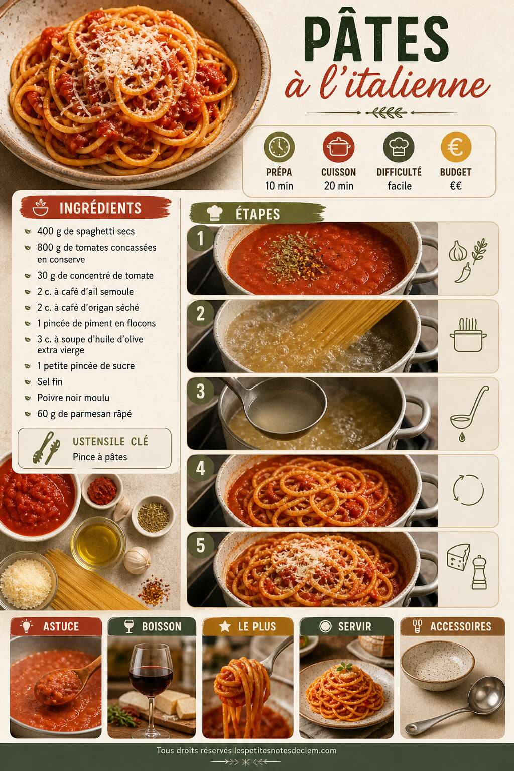 Fiche recette Pâtes à l'italienne : recette authentique et savoureuse Fiche recette Pâtes à l'italienne : recette authentique et savoureuse