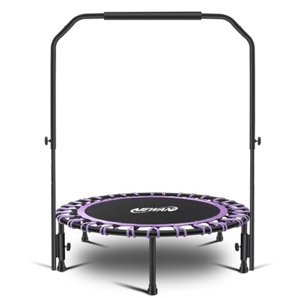 Test du mini trampoline Newan : fitness silencieux avec guidon ajustable