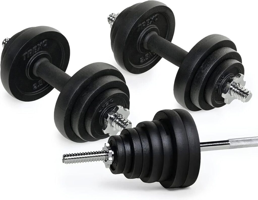 Test du set d'haltères courts TREXO DK50, 50 kg