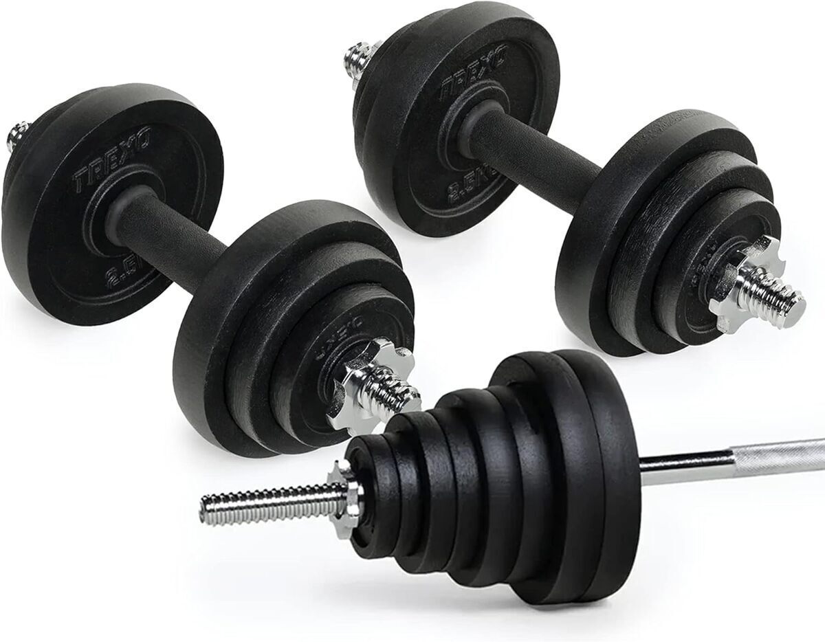 Test du set d'haltères courts TREXO DK50, 50 kg