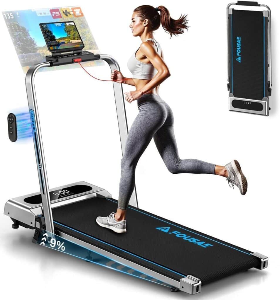 Test : fousae walking pad pliable 2.75 HP, 12 km/h, pour maison et bureau