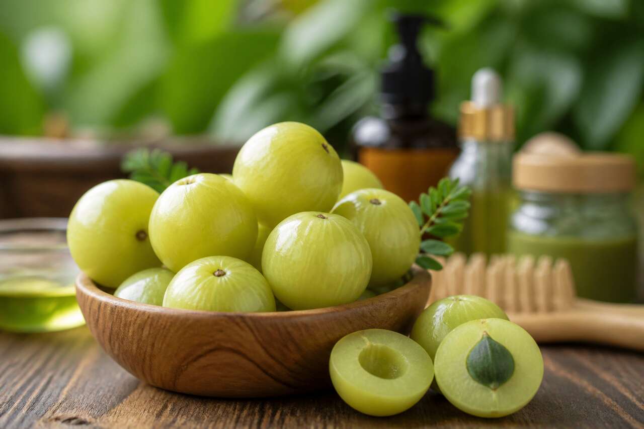Renforcement de la fibre capillaire grâce à l'amla Renforcement de la fibre capillaire grâce à l'amla