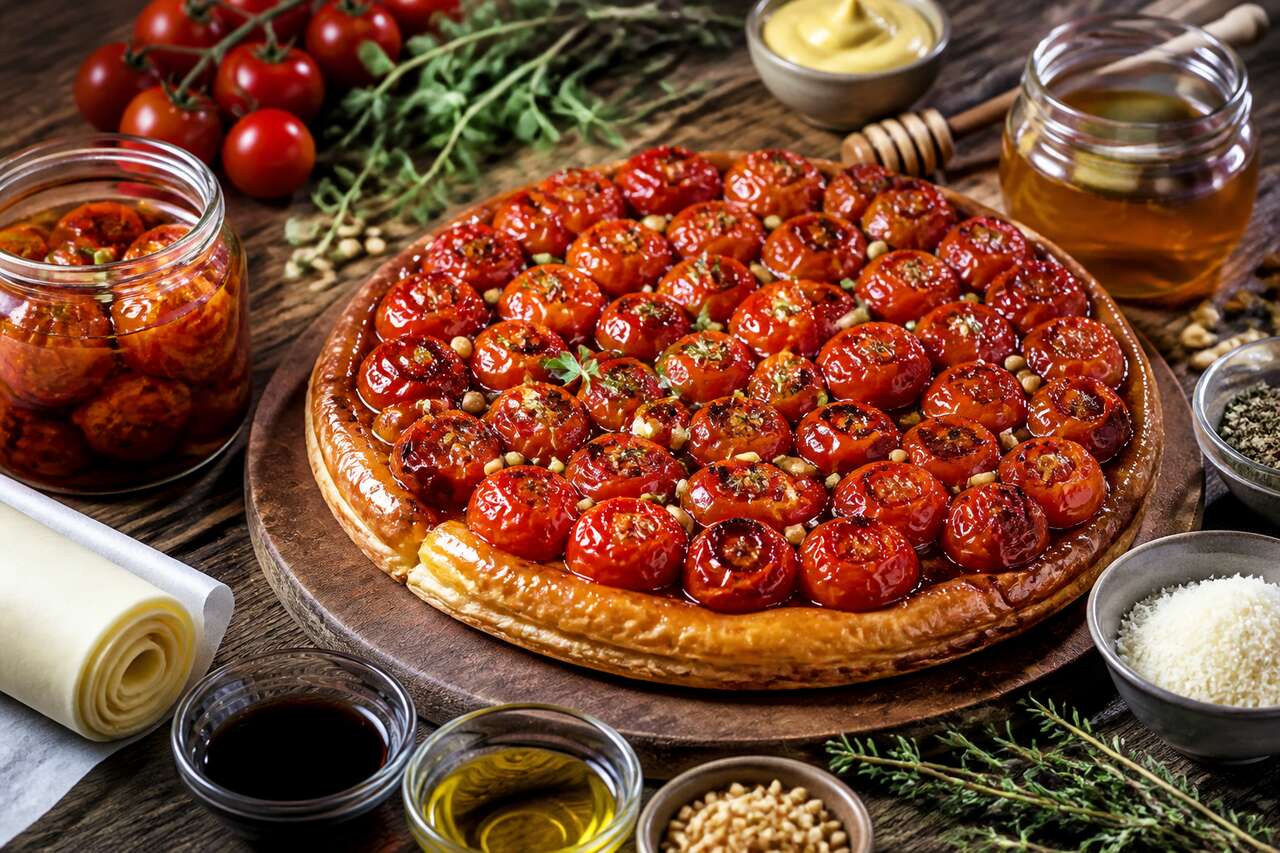 Tarte tatin de tomates : recette savoureuse et facile