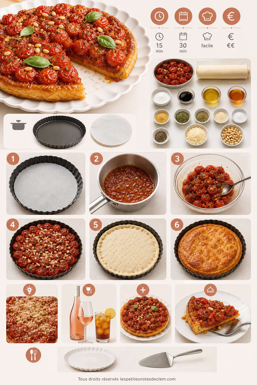Fiche recette Tarte tatin de tomates : recette savoureuse et facile Fiche recette Tarte tatin de tomates : recette savoureuse et facile
