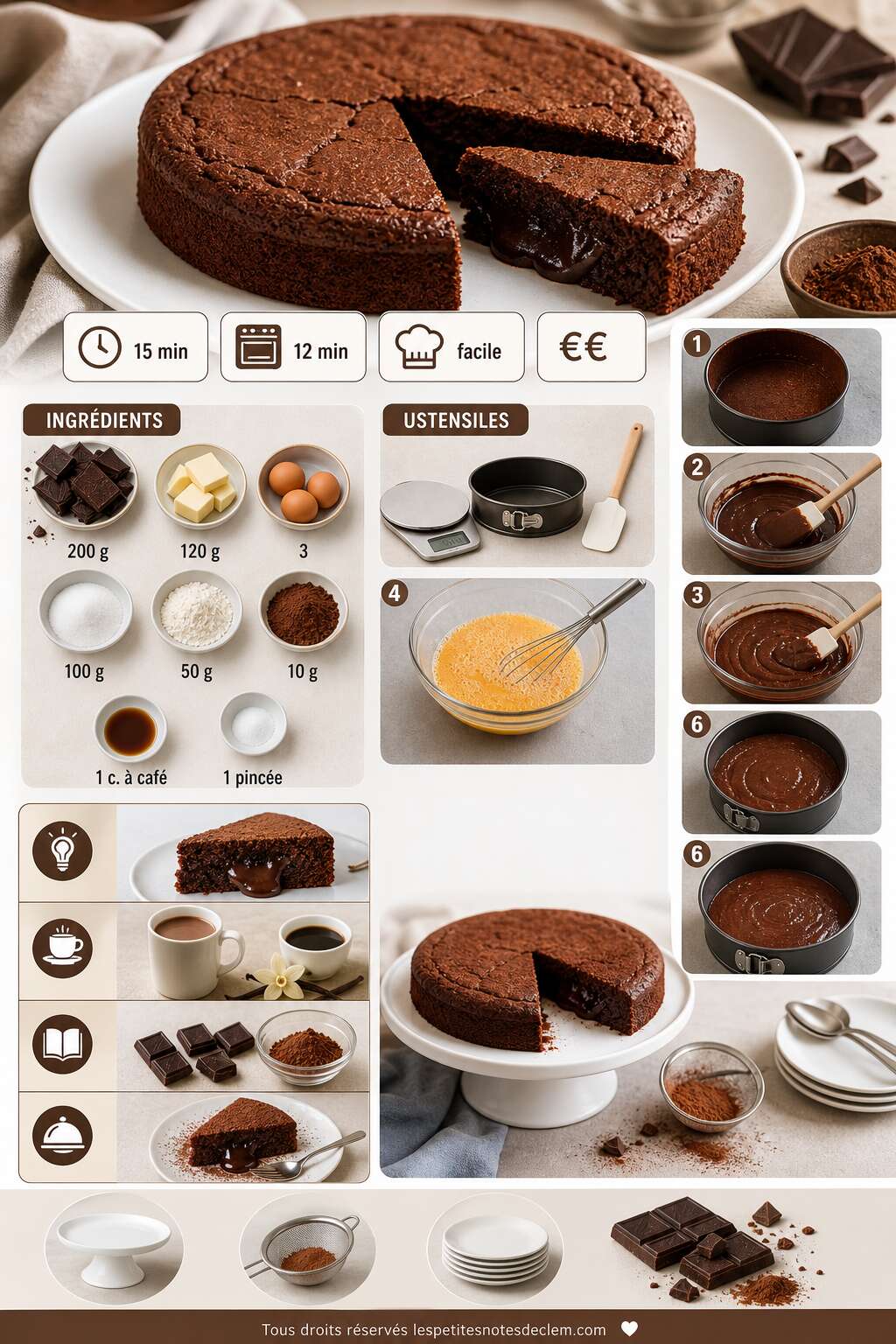 Fiche recette Fondant au chocolat facile : la recette gourmande Fiche recette Fondant au chocolat facile : la recette gourmande