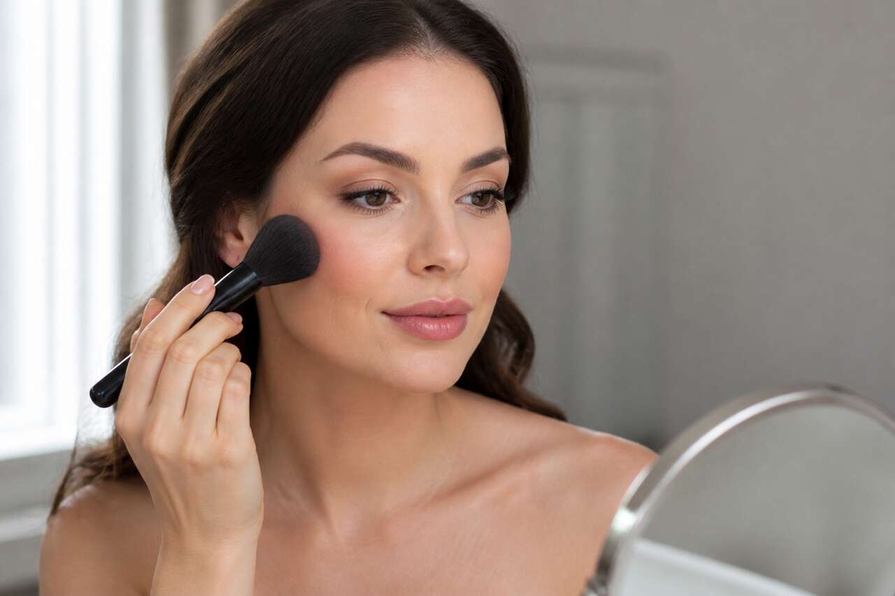 Fixer et r&eacute;veiller le teint: poudre intelligente, blush et lumi&egrave;re