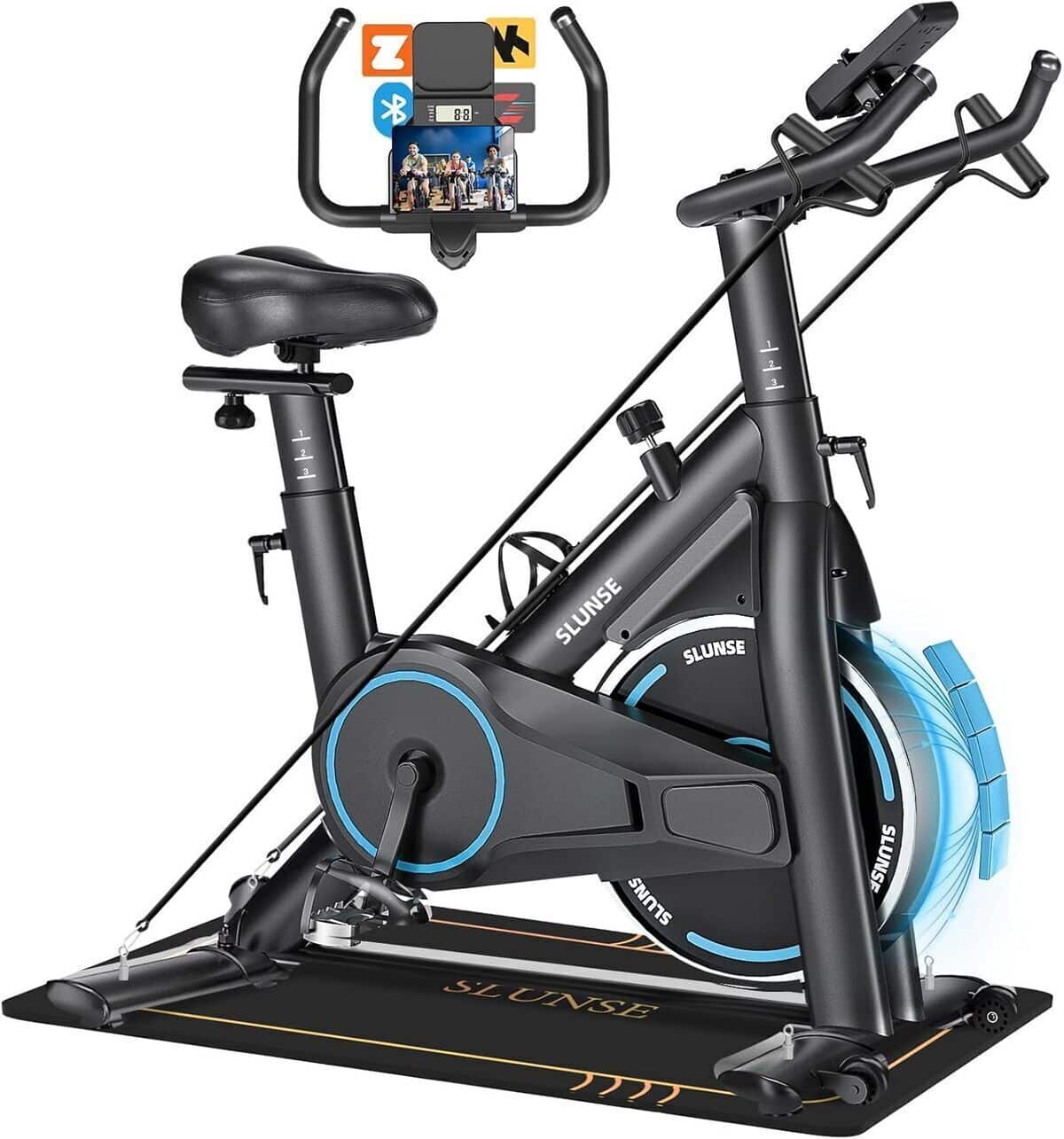 Test du vélo d'appartement SLUNSE avec résistance magnétique réglable