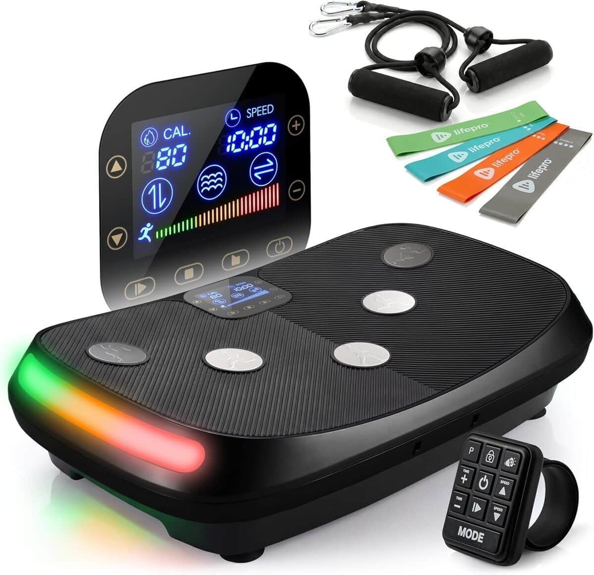 Test de la plateforme vibrante 3D LifePro : double moteur efficace pour le fitness