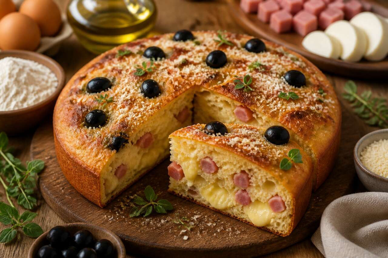 Cake salé saveur pizza : recette gourmande et facile