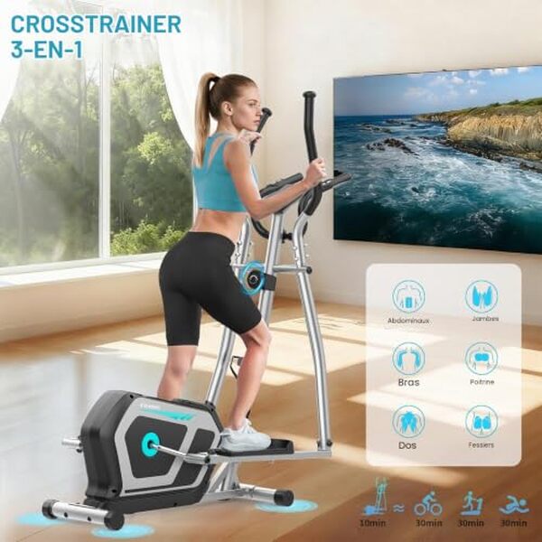 Découvrez notre test détaillé du vélo elliptique 3 en 1 avec Bluetooth et 16 niveaux de résistance : performances, avantages et conseils pour bien choisir votre appareil de fitness.