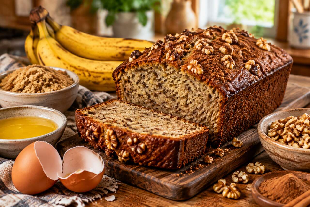 Recette de banana bread moelleux et savoureux