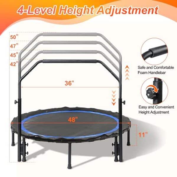 Découvrez notre test détaillé du mini trampoline pliable jusqu'à 150 kg avec poignée réglable : caractéristiques, avantages et conseils d'utilisation pour bien choisir. 