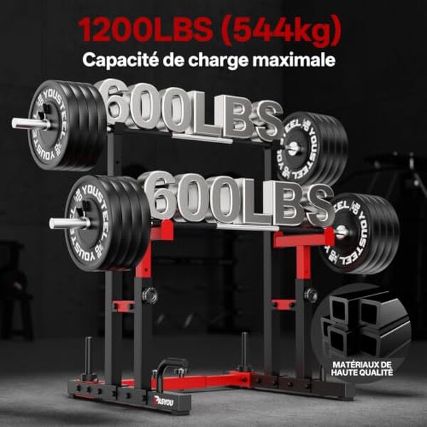 Découvrez notre test détaillé du squat rack multifonction PASYOU : robustesse, puissance et qualité de construction pour vos entraînements intensifs. 
