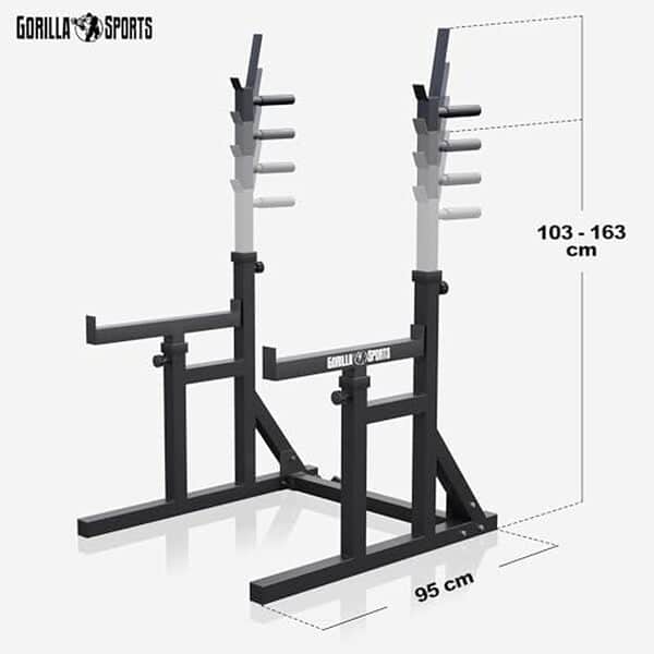 Découvrez notre test complet du squat rack Gorilla Sports. Robustesse exceptionnelle, capacité de charge 300 kg et polyvalence pour tous vos entraînements de musculation.