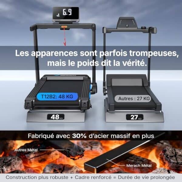 Découvrez notre test du tapis de marche inclinable Merach 2.5HP : performances, praticité et design pliable. Avis détaillé pour bien choisir.