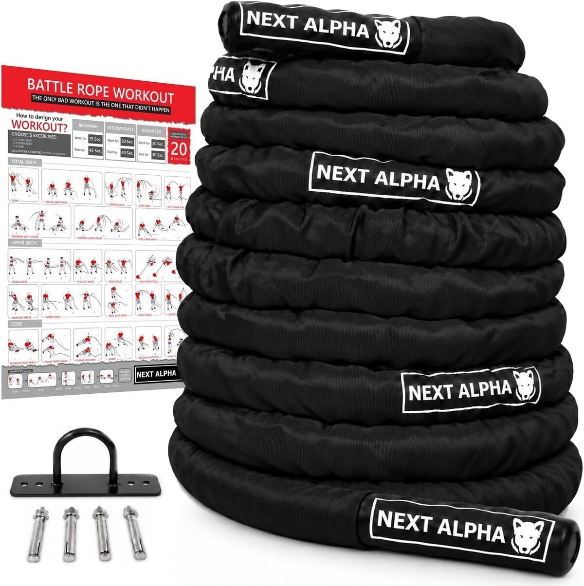 Test de la corde ondulatoire Next Alpha Battle Rope : performance et polyvalence