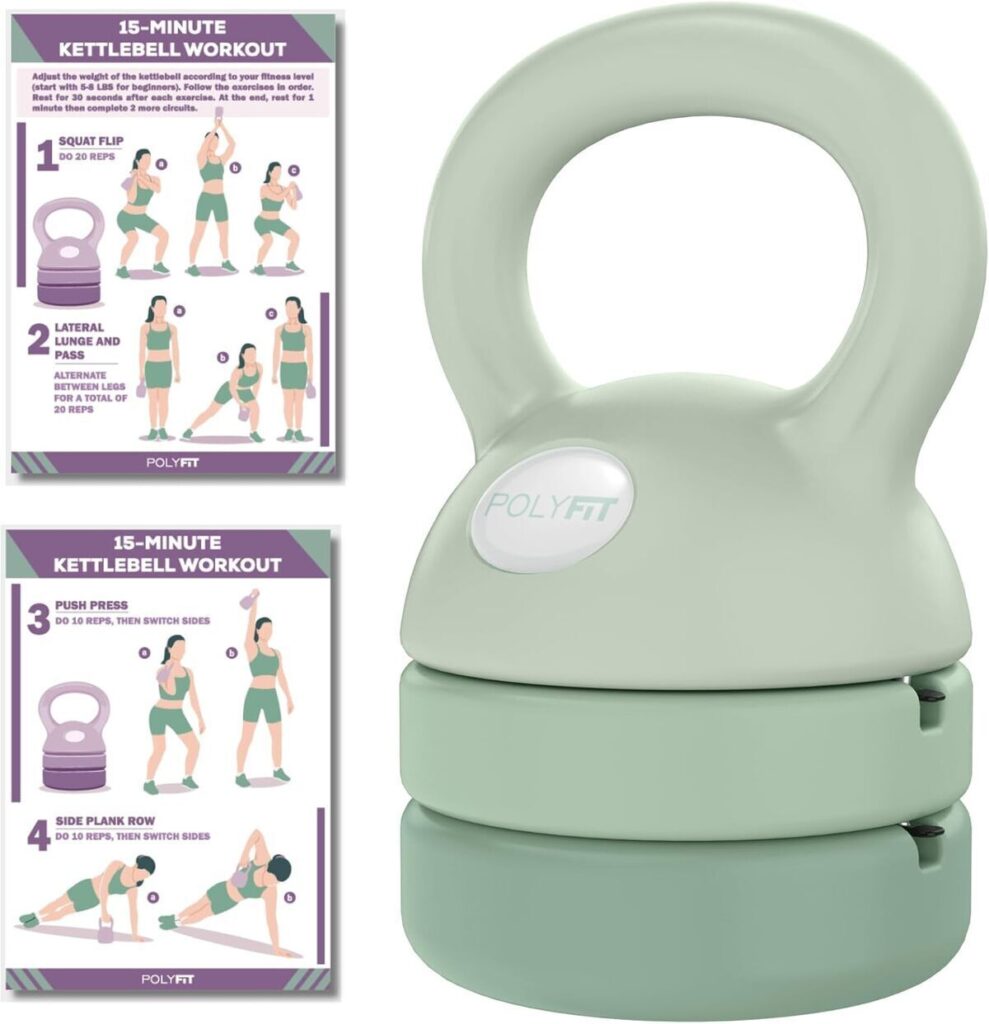 Test kettlebell réglable Polyfit : polyvalence féminine