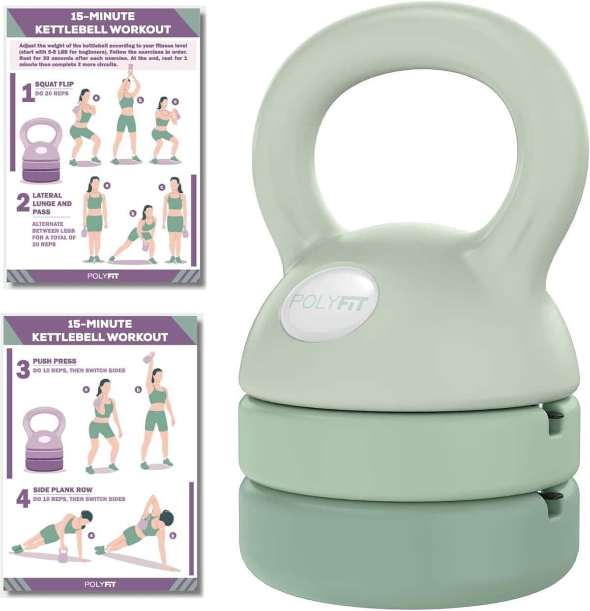 Test kettlebell réglable Polyfit : polyvalence féminine